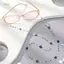 PNPIA- Dây chuyền kính cầm tay sản xuất bằng tay cho ánh sáng mùa hè Ngọc trai sang trọng Pha lê màu xanh hải quân Dây treo thời trang Dây chuyền mắt chống mất