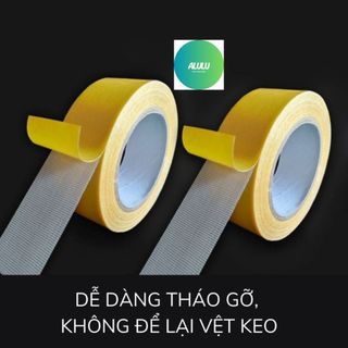 Băng Keo 2 Mặt 5cm x 10m Siêu Dính Lưới Sợi Thủy Tinh Dán Thảm Trải Sàn Chắc Chắn - Kho Sỉ Gia Dụng Alulu