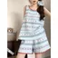 Bộ đồ ngủ bé gái phiên bản Hàn Quốc Bộ quần short Vest Cotton đám mây mùa hè Bộ khao khát tinh khiết ngọt ngào Đồ mặc nhà