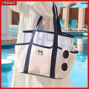 Túi rửa lưới YRBWD, Túi xách lưới sức chứa lớn, Túi tắm di động du lịch