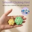 Móc khóa cơ khí hoa ZENZON, Móc khóa in 3D Crisp Click Âm thanh Đan kết cấu Fidget Móc khóa, Cơ chế Clicker bằng nhựa Mô phỏng Mặt dây chuyền Clicker hoa cho trẻ em Người lớn