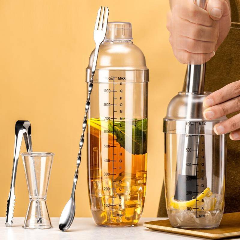TMOY 3 / 5 / 7 Cái Bộ Bình Lắc Cotail Shaker Và Đo Jigger Bộ Đồ Uống Hỗn Hợp Tay Lắc Dụng Cụ Để Pha Chế Và Thanh Gia Đình TMOY