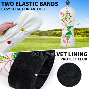 Vỏ bảo vệ câu lạc bộ GOLF thêu hoa số. 1 Vỏ gỗ đa năng bằng gỗ Vỏ nắp GOLF