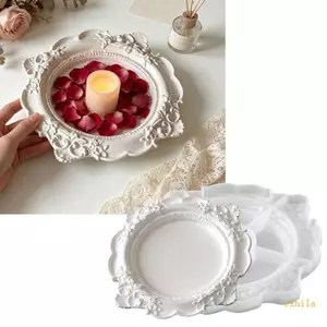 Exhila Hoa Ren Nhựa Khay Khuôn Cho Handmade Khay Trang Sức Tấm Trang Trí