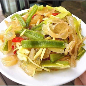 1 kg gân vó bò muối rau tiến vua siêu ngon ,siêu giòn