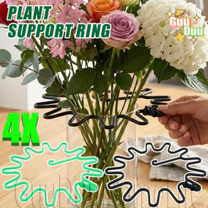 1-4 Nhẫn hỗ trợ thân cây có thể điều chỉnh - Giá đỡ thân cây leo hoa - Bền, co giãn - Móc nhánh cây nho hình gợn sóng - Dụng cụ làm vườn / Giao hàng miễn phí