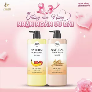 Sữa Tắm Happy Bath Natural An Toàn Cho Cả Mẹ Bầu Và Em Bé, Sữa Tắm Dưỡng Trắng Cho Da Nhạy Cảm 900G