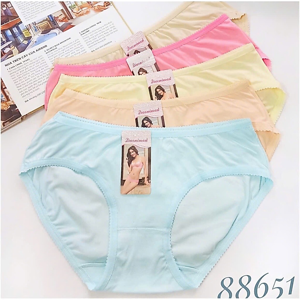 Combo 5-10 Quần Lót Nữ Thái Siêu Mịn Chất Liệu Thấm Hút Và Co Giãn 4 Chiều Size : 40-75Kg [Mã :88651]
