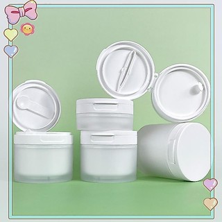 [beautifulhome] 50 / 120g Flip Cover Có Thìa Hoặc Nhíp Chai Có Thể Đổ Lại Nồi Rỗng Du Lịch Kem Dưỡng Da Mặt Mỹ Phẩm Cotton Trang Điểm Lọ [Làm Đẹp]