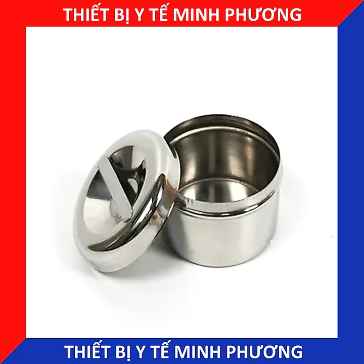 Hộp đựng bông cồn y tế inox 304 (cao cấp)