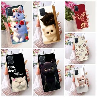 Dành Cho Samsung Galaxy A51 Ốp Lưng SM-A515F Thiết Kế Mới Hoạt Hình Dễ Thương Chó Mèo In Hình Vỏ Mềm Cho Samsung A51 5G SM-A516B A 51 Vỏ