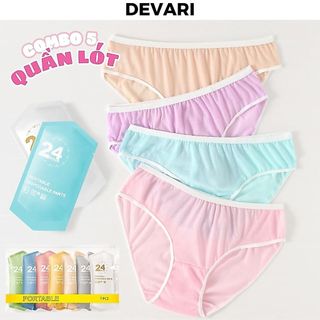 COMBO 15 Quần lót dùng1 lần triệt khuẩn thuận tiện cho đi xa du lịch cho mẹ bầu tiện lợi DEVARI L594