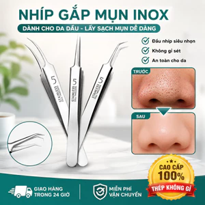 🔥Giá sốc🔥Nhíp gắp mụn đầu đen inox không gỉ|Nhíp lấy mụn bằng inox cao cấp|Dụng cụ vệ sinh mụn spa chuyên dụng
