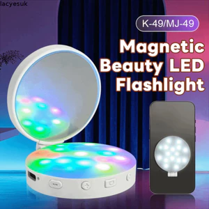 Đèn Video LED Mini LACYESUK, 360° Đèn chiếu sáng Mini cầm tay có thể điều chỉnh, đèn LED ba màu / RGB 3000-6500K có đèn LED gương chiếu sáng trên máy ảnh