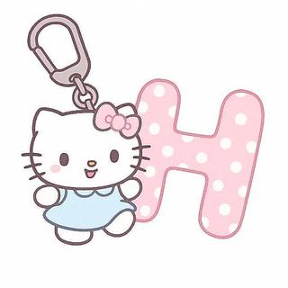 2 Kitty Móc Khóa Chữ Cái Dễ Thương Mica 2 Mặt In Theo Yêu Cầu Thiết Kế Độc Đáo