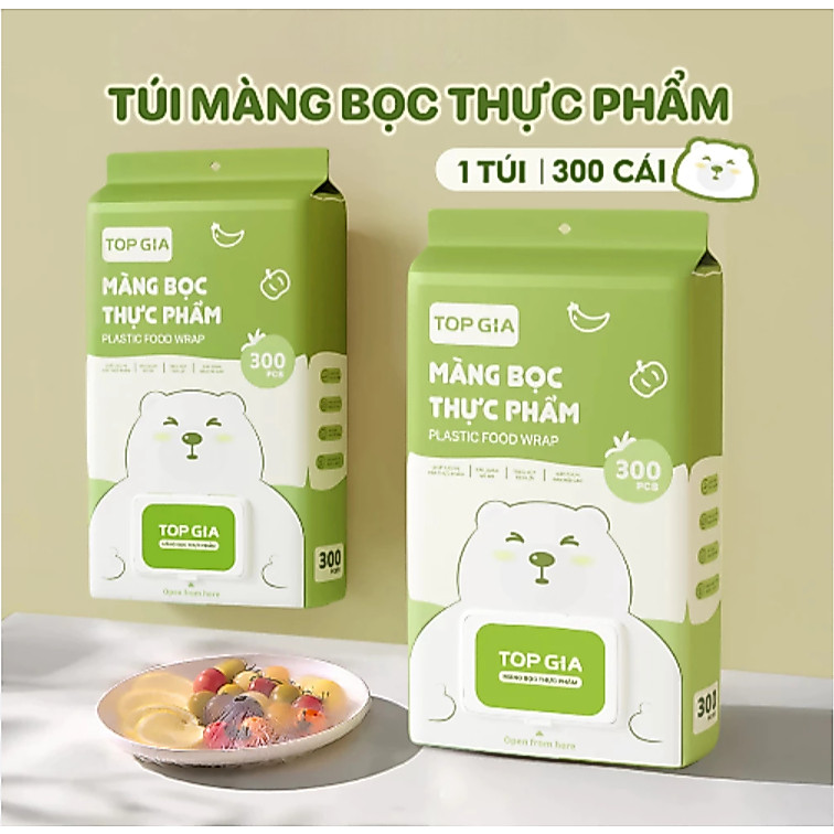 [TopValue] Màng bọc thực phẩm TOPGIA chất liệu PE an toàn, có chun siêu dai đàn hồi cao