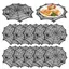DONOVANQQ Spider Web Placemats, Thảm trải bàn bằng vải Polyester rỗng, Cách nhiệt thực tế 30cm Halloween Placemats Tiệc Halloween