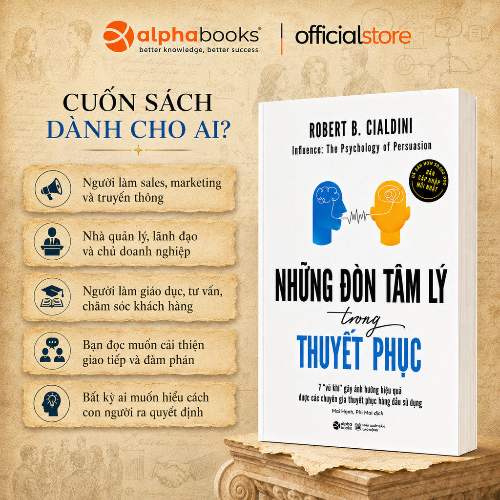 Sách - Những Đòn Tâm Lý Trong Thuyết Phục - 7 "Vũ Khí" Gây Ảnh Hưởng Đến Hiệu Quả (Alpha Books)