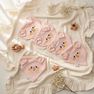 Sét 5 Yếm Tam Giác Anchee Chất Petit Có Cúc Bấm Cho Bé ( freesize 0M - 2 tuổi), nhiều màu sắc xinh xắn