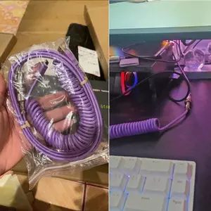 Cáp USB Type C cuộn btsg cho bàn phím cơ Thiết kế có thể tháo rời