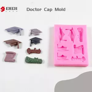 1 Khuôn Silicon Hình Mũ Bác Sĩ Tốt Nghiệp Khuôn Silicon DIY Bánh Đường Trang Trí Khuôn Sugarcraft Sô Cô La Fondant Món Tráng Miệng Khuôn Nướng Bánh VN