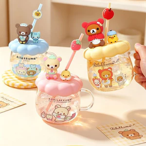 Spike Price [Chính Hãng] Rilakkuma Truyện Cổ Tích Thủy Tinh Phiêu Lưu Gấu Dễ Thương Cốc Sữa Sinh Viên Hộ Gia Đình Cốc Nước Quà Tặng