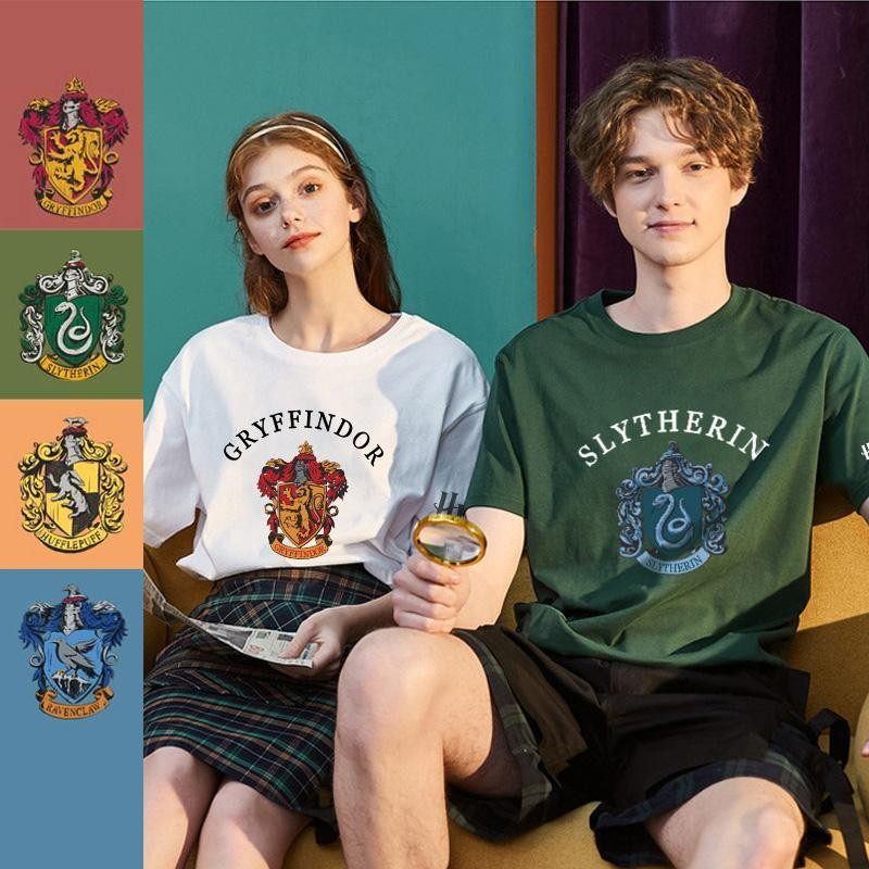 Áo Thun Burgundy Phong Cách Preppy Harry Potter - Bộ Đôi Gryffindor