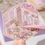 GREAT Miếng dán mô hình tiểu cảnh mini, tranh dán nhà 50 trong 1 hoạt hình, bộ sưu tập cảnh, PET dễ thương tự làm xếp hình trực quan, sách sticker quà tặng