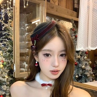Bầu Không Khí Giáng Sinh Mũ Đỏ Phụ Kiện Tóc Nữ