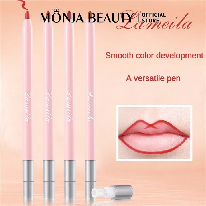 LAMEILA Lip Liner Chống Dính Cup Môi Ba Chiều Hình Môi Lâu Dài Lip Liner Lip Augmentation Mềm Matte Lip Liner Sản Phẩm Mới Mỹ Phẩm Trang Điểm Môi Tinh Tế