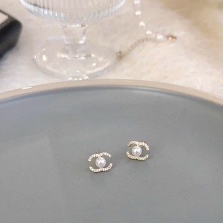 Bông Tai Đôi Ngọc Trai Zircon Phong Cách Pháp, Sang Trọng, Cao Cấp