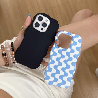 Ốp Điện Thoại Sọc Sóng Silicon Bóng 2 Trong 1 Hàn Quốc Cho iPhone 17Promax 17Air 16Promax 13 14 15 Pro Max Chống Sốc Chống Bụi Bẩn Nam Nữ Vỏ Di Động