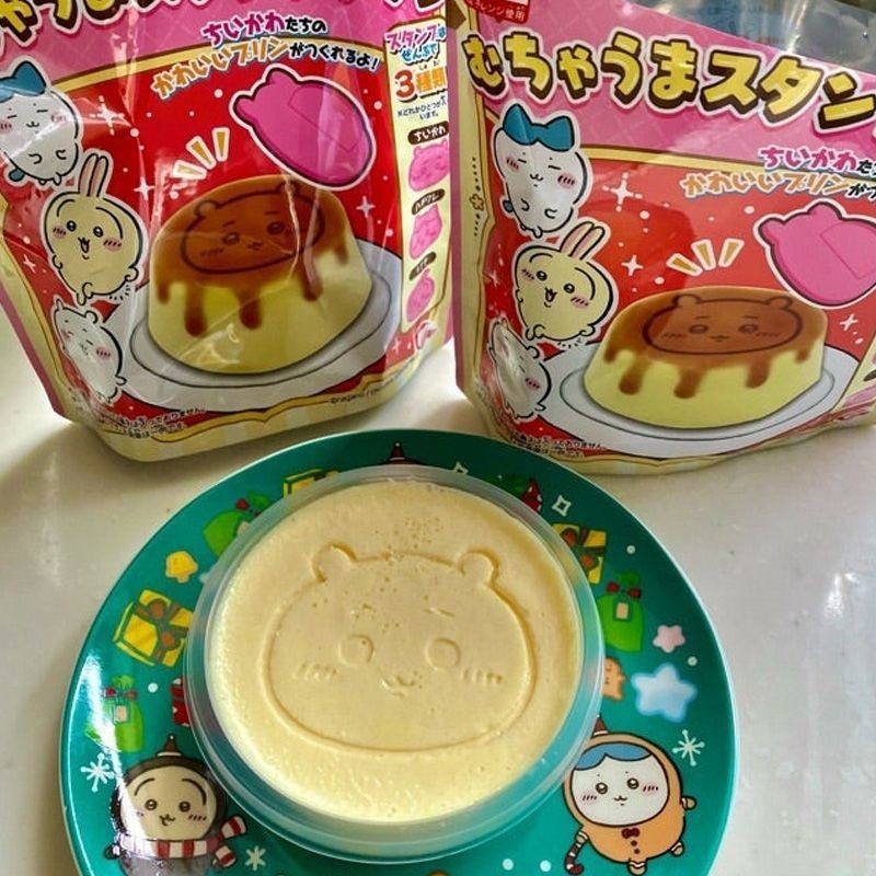 Bánh Pudding tự làm trái tim chiikawa chiikawa chiikawa 25.9.5