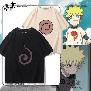 NARUTO Uzumaki Naruto Áo Tay Ngắn Nam Hợp Thời Trang Hoạt Hình Mùa Hè Rời Cotton
