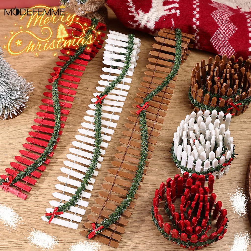 [H & L] Hàng rào cây thông Noel chắc chắn | Vỏ đế nhựa chiều cao, viền trang trí nhẹ để thiết lập ngày lễ (3 màu)