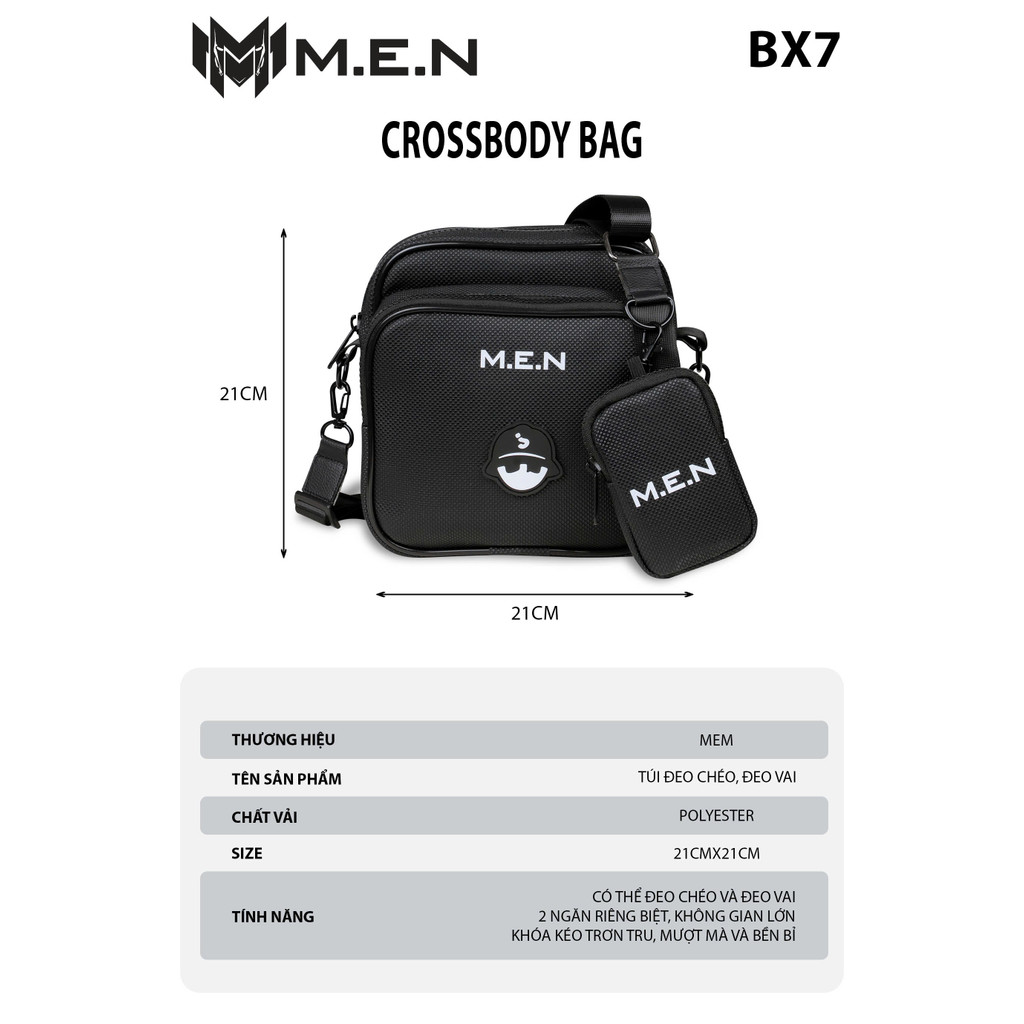 Túi đeo vai thời trang Men BX7 kèm túi mini tiện ích [MẪU MỚI]