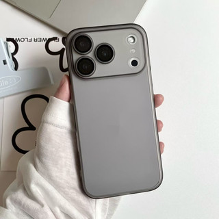 [JLK] Ốp điện thoại mờ siêu mỏng sang trọng có bảo vệ ống kính kính kính cho iPhone 17 16 15 14 13 12 11 Pro Max Plus 17 Air Clear Back Bìa cứng