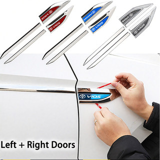 2 Chiếc Toyota Vios Xe Huy Hiệu Bên Cửa Fender Dán Kim Loại Xe Dán (Phải + Trái) Thép Không Gỉ Kim Loại Thân Logo Miếng Dán Cho Vios Ncp 150 AC100 XP150 Xp90 XP40 Ngoại Thất
