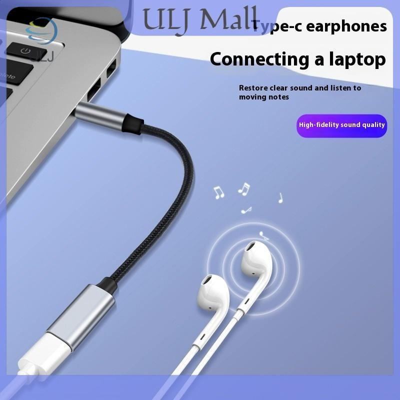 ULJ 1 Mảnh Điện Thoại Máy Tính Bảng Phụ Kiện Có Cổng USB C Chuyển Đổi Cáp Tai Nghe Micro 3.5 Mm Nam Sang Type-C Aux Bộ Chuyển Đổi Âm Thanh.