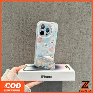 Thích hợp cho OPPO Reno 14F Reno 14 PRO Reno 13F Reno 13 PRO Reno12 F Reno11 F Reno 10 Reno 8T Reno 8Z Reno 7Z Reno8 Chó Con Dễ Thương Gấu Voi Gương Đứng Trong Suốt Chống Sốc TP