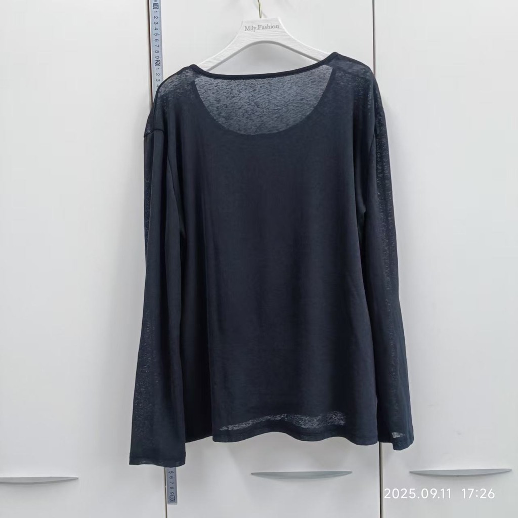 Milyfashion Mùa Hè Graffiti In Chữ Một Dòng Cổ Không Dây Dài Tay T Rời Tất Cả Trận Đấu Chống Nắng Áo