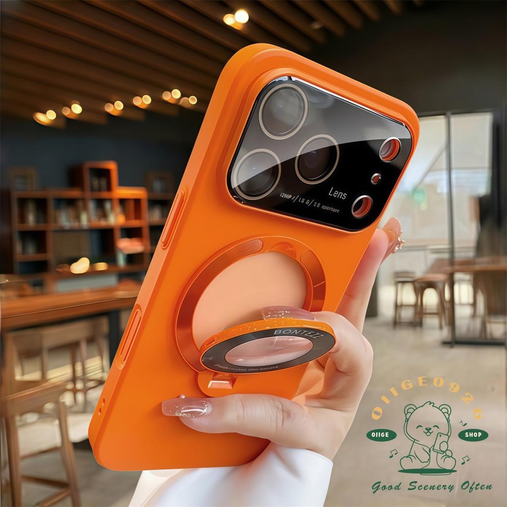 【 Ốp lưng iPhone17 】 Giá đỡ cảm giác da lỏng siêu mỏng Vỏ điện thoại từ tính iPhone 17 Pro Max 16 15 14 13 12 11 cho vỏ iPhone Vỏ cứng PC chống sốc