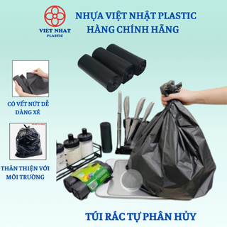 Set 3 Cuộn Túi Rác Đen Dày Dặn – Túi Đựng Rác Tự Phân Hủy Tiện Dụng, Size Trung