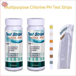 Giấy kiểm tra clo PH đa năng N & X 6 trong 1 SPA giấy kiểm tra nước bể bơi.