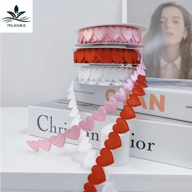 Ruy Băng Tình Yêu Hoa Bó Hoa Dây Đeo Quà Tặng Trang Trí Ruy Băng DIY Handmade Nơ Ruy Băng Hình Trái Tim ZVY6