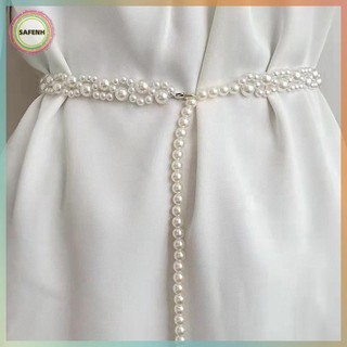 Thắt lưng ngọc trai và pha lê dành cho bé gái từ 60-100cm, phù hợp đám cưới