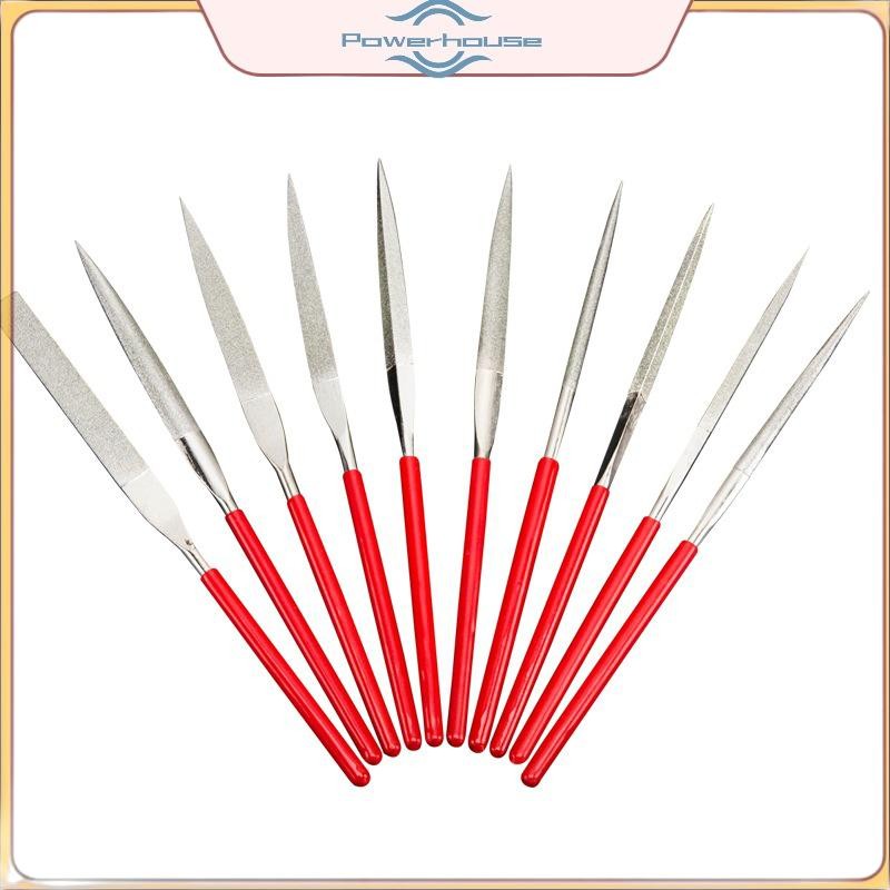 POWER 10 Cái Bộ tập tin kim 3x140mm Bộ tập tin kim cho đá Thủy tinh khắc kim loại Thủ công Dụng cụ cầm tay Bộ tập tin kim.