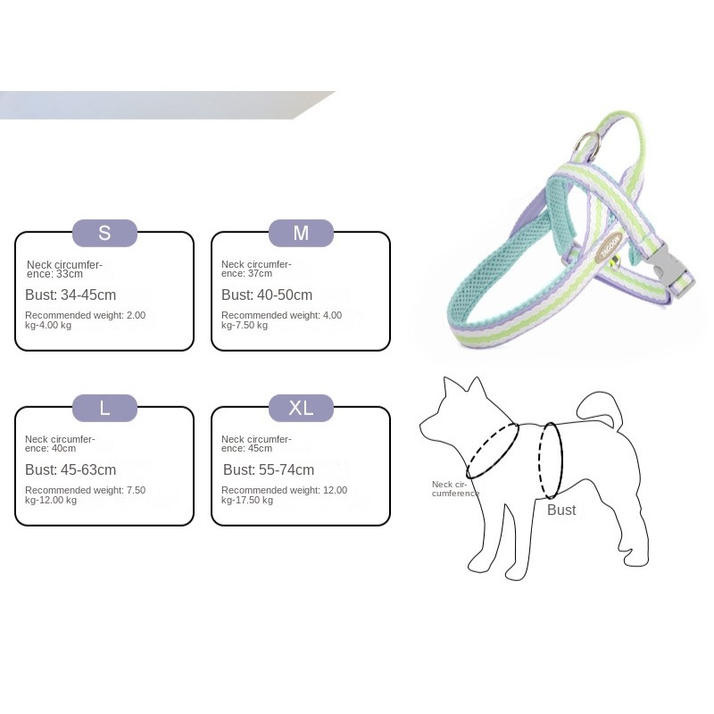 【Ready Stock】 New Dog Hand Holding Rope Dog Leash Lightweight Saddle Pet Harness Small and Medium Size Dog Leash Dog Strap H2Q4