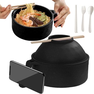 Bát Ramen Lò Vi Sóng Có Dụng Cụ Lọc Bộ Bát Mì Ramen 2026 Có Đũa Thìa Và Nĩa Bát Mì Ramen Di Động Microwavable Bát Ramen Vi Sóng Có Nắp 1 Đôi tiện dụng an toàn chắc chắn phù hợp dùng cho gia đình căn hộ văn phòng và không gian nhỏ
