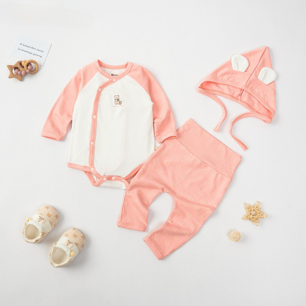 Set bodychip dài tay bé trai bé gái UNBEE 3 món chất Rayon - Bodysuit cho bé trai bé gái